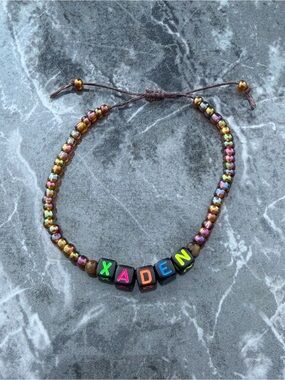 Xaden Fourth Wing inspired Beaded Bracelet - Adjustable